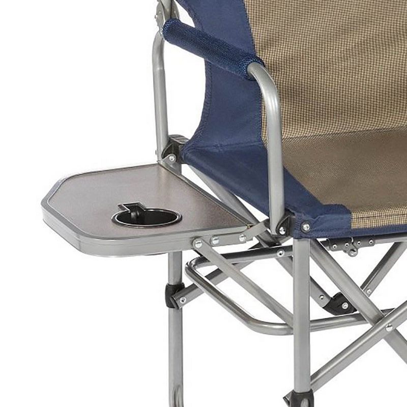 Kamp-Rite Compact Folding Outdoor Camping Directors Chair w/ Side Table (2 Pack)