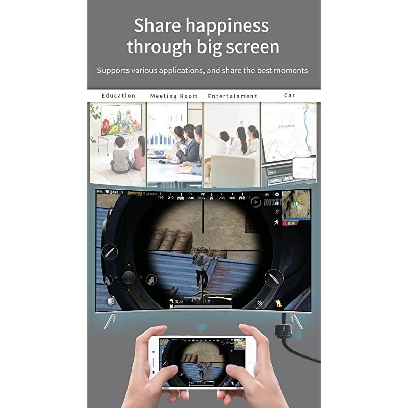 Band 1 Universal Wireless Display Receiver Dual Core, Dual Decoder, 2.4G/5G, iOS/Android/macOS/Windows/ChromeOS Support, Miracast/DLNA/Airplay Support, OTA Updates