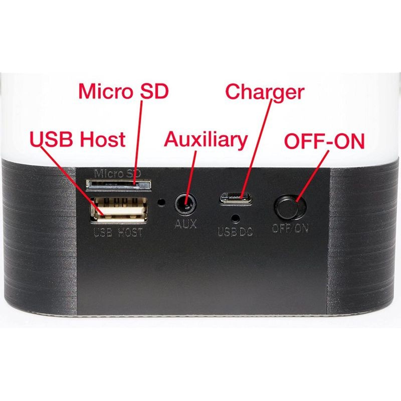 Boytone BT-83CR Portable FM Radio Alarm Clock Wireless Bluetooth 4.1 Speaker, 3-Way Night Light Touch Lamp, Built&ndash;in 8 Hours Play Rechargeable Battery, LED, Mic, USB & Micro SD Slot, AUX, 110/220 V