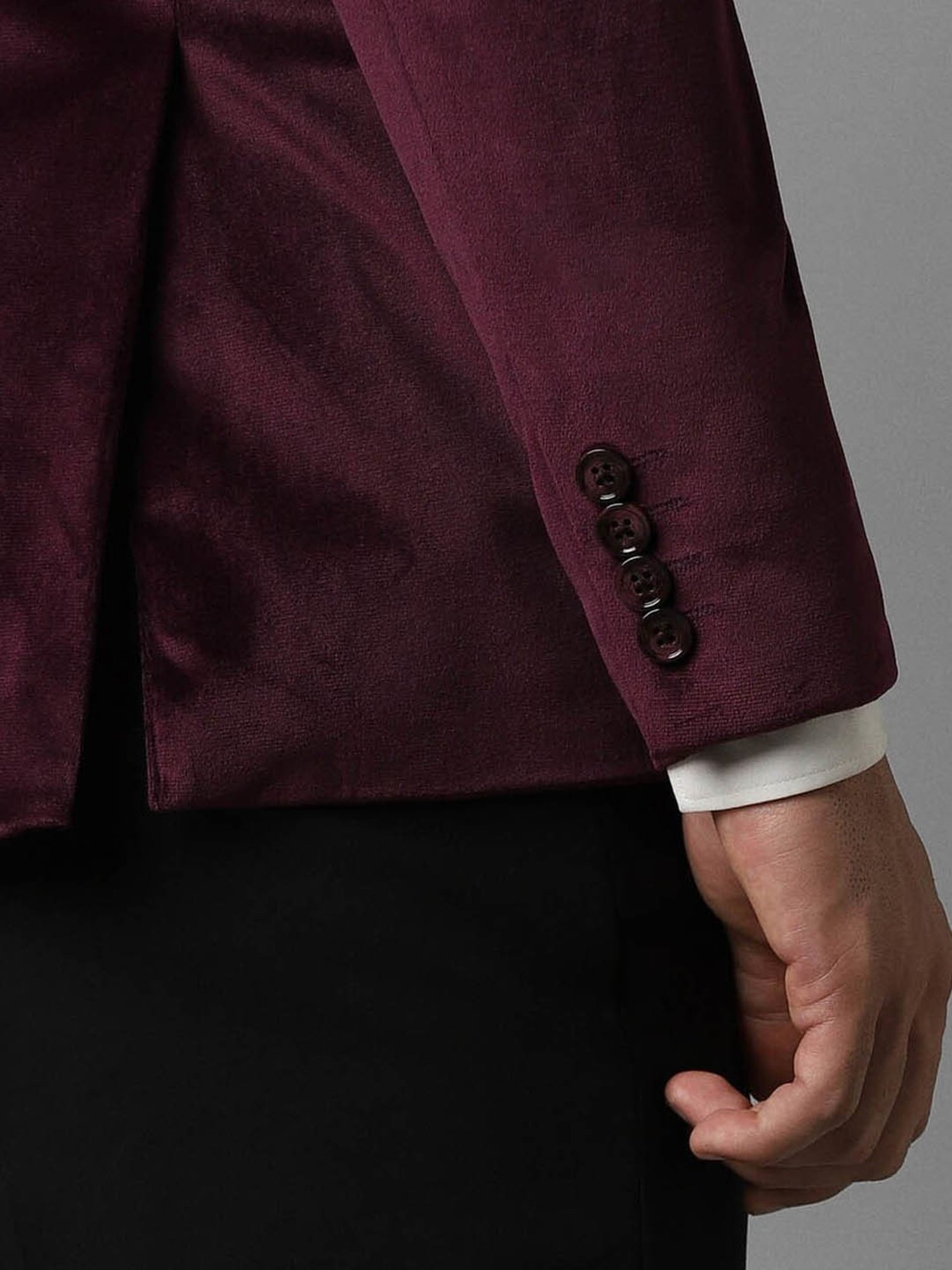 Louis Philippe Purple Slim Fit Blazer