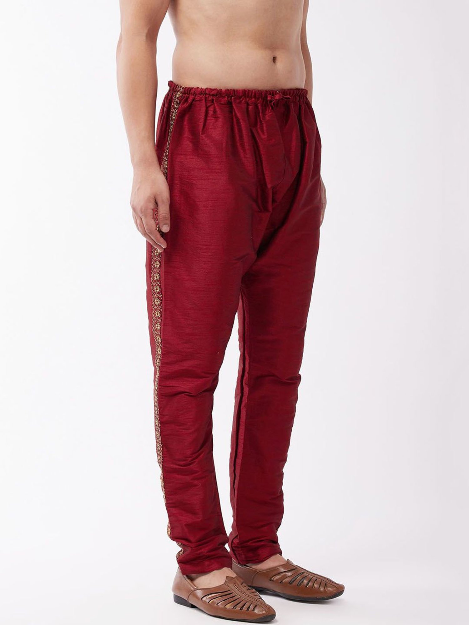 Vastramay Maroon Straight Fit Pyjamas