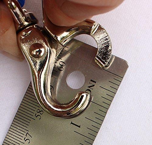 Blueberry Polka Dot Blue/White - Handy Clip, Snap, & Ring Style Key Webbing Fob Keychain