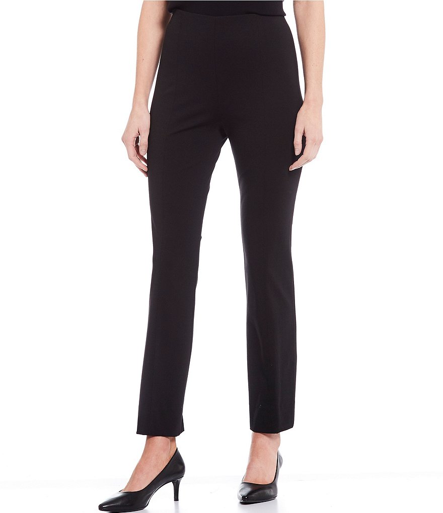 Misook Ponte Straight Leg Pull-On Pant