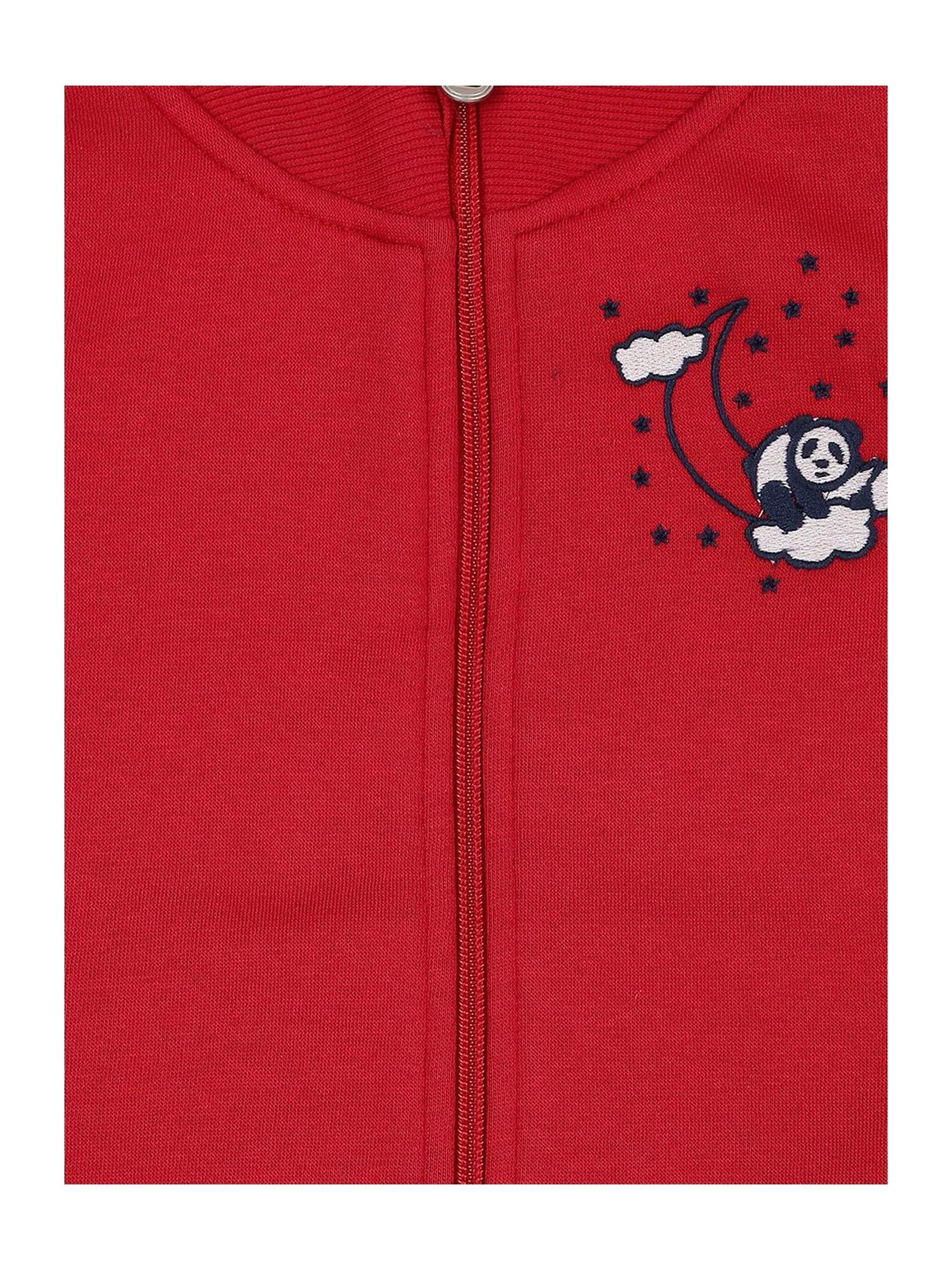 Sweet Dreams Kids Fiery Red Solid Sweatshirt with Trackpants