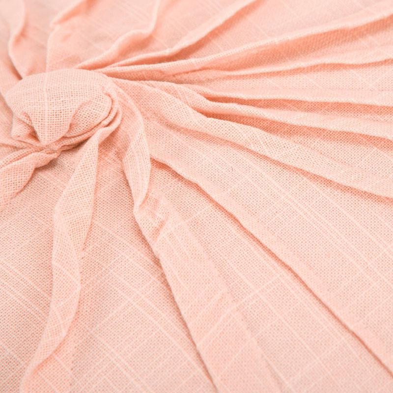 Twisted Tacked Knot Throw Pillow Pink - Rizzy Home