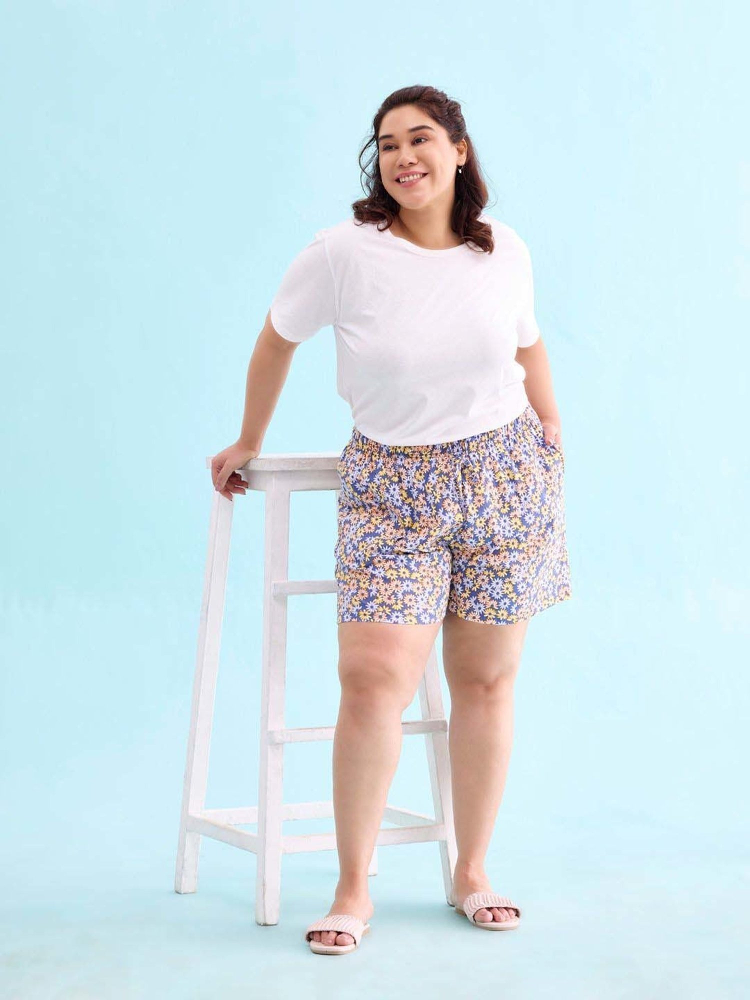 Go Colors! Blue Cotton Printed Shorts