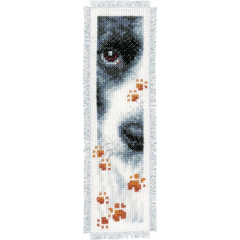 Vervaco Counted Cross Stitch Kit 2.5"X8" 2/Pkg-Dog & Cat Bookmarks On Aida (14 Count)