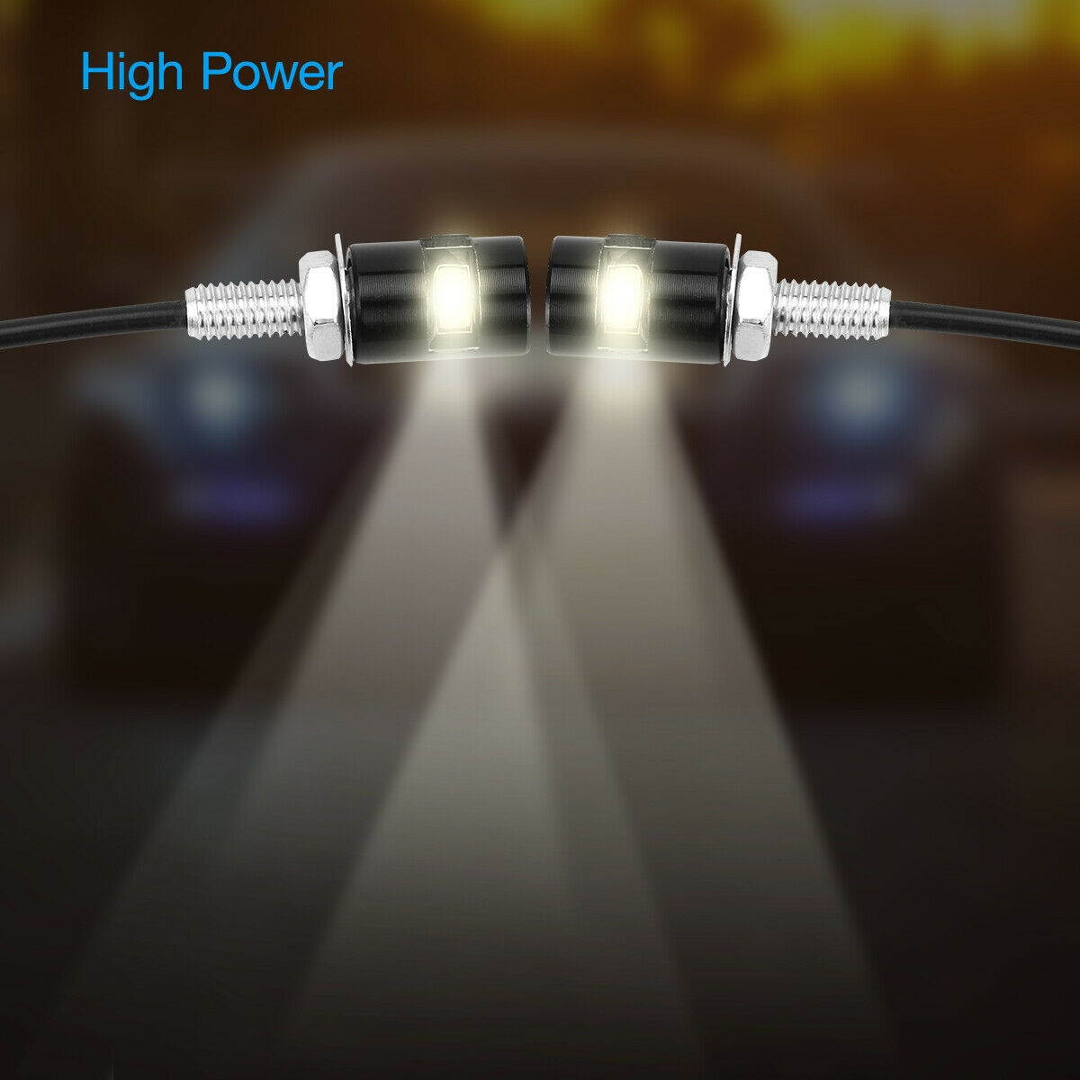 4Pcss Universal Motorcycle Car SMD LED License Plate Light Screw Bolt Lamp Bulbs