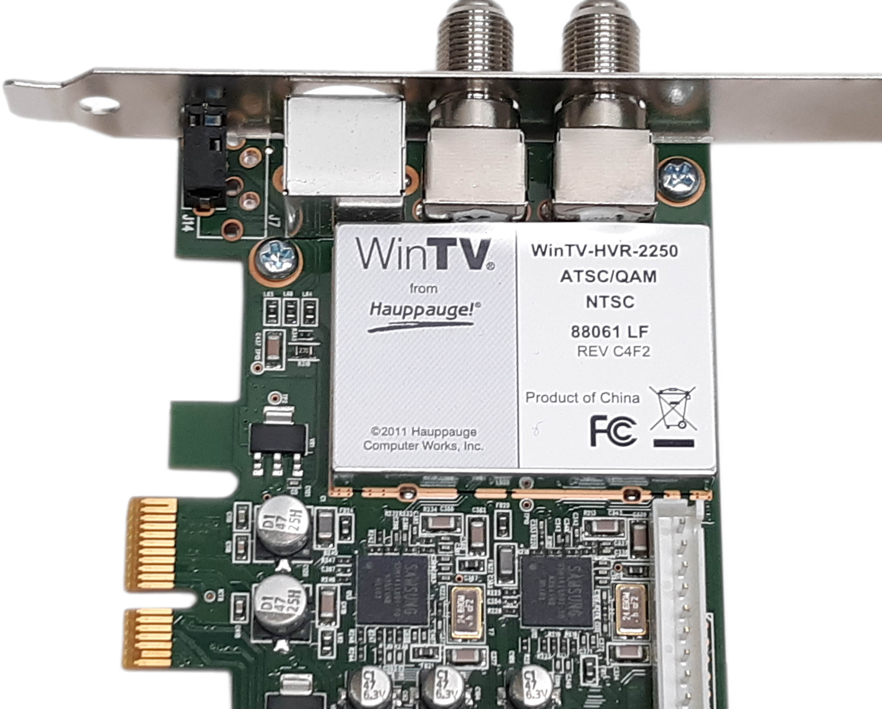 Hauppauge ATSC/QAM NTSC x1 88061 LF Rev C4F2 Dual Hybrid TV Tuner WinTV-HVR-2250