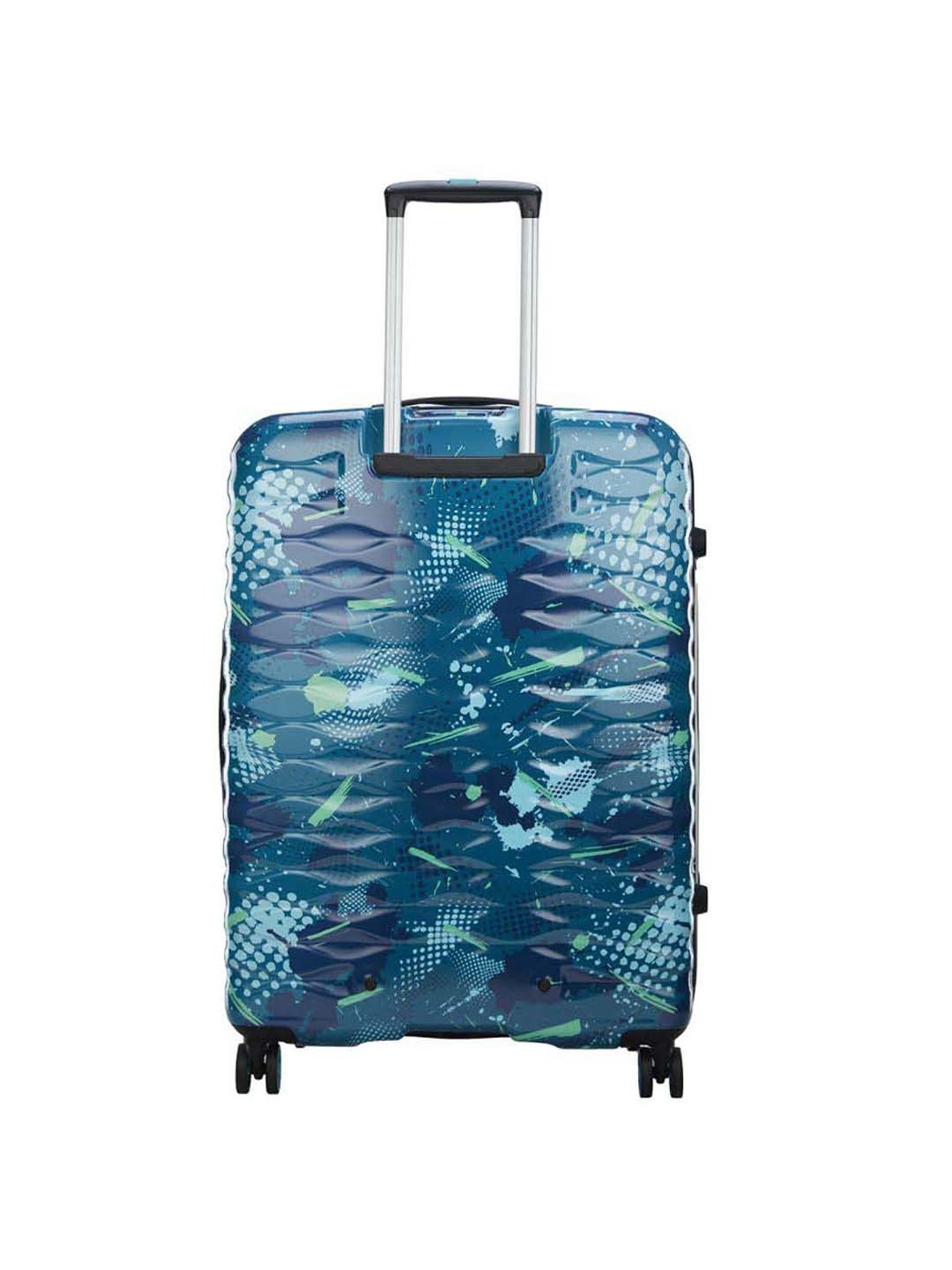 Skybags Camoflex Blue & Green Printed Hard Medium Trolley Bag - 47 cm