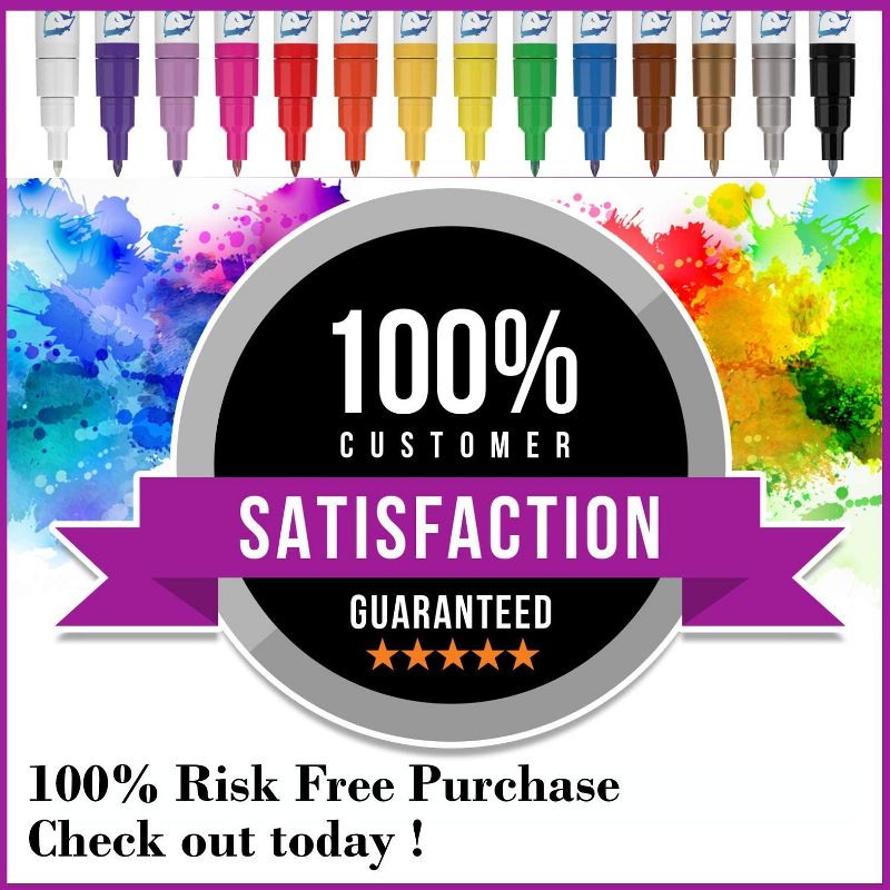 Pintar Art Supply Premium Acrylic Paint Pens - Fine Tip Pens For Rock Painting