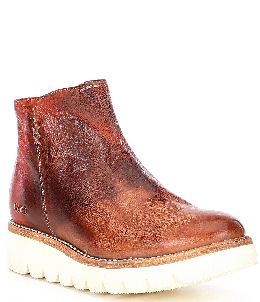 Bed Stu Lydyi Leather Scalloped Sole Booties