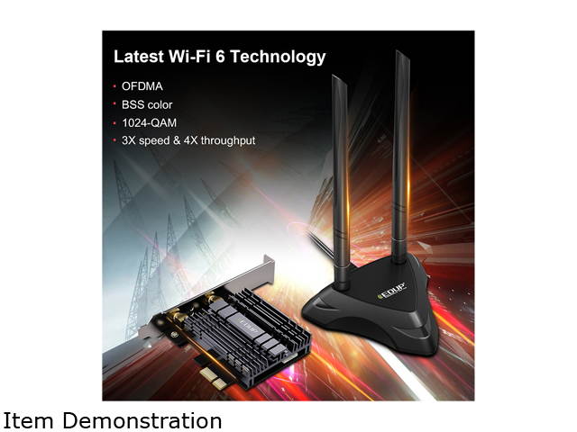WiFi 6 AX3000 PCIe WiFi Card, Up to 2400Mbps, Bluetooth 5.0, 802.11AX Dual Band Wireless Adapter with MU-MIMO, OFDMA, Ultra-Low Latency, Supports Windows 10 (64bit) only