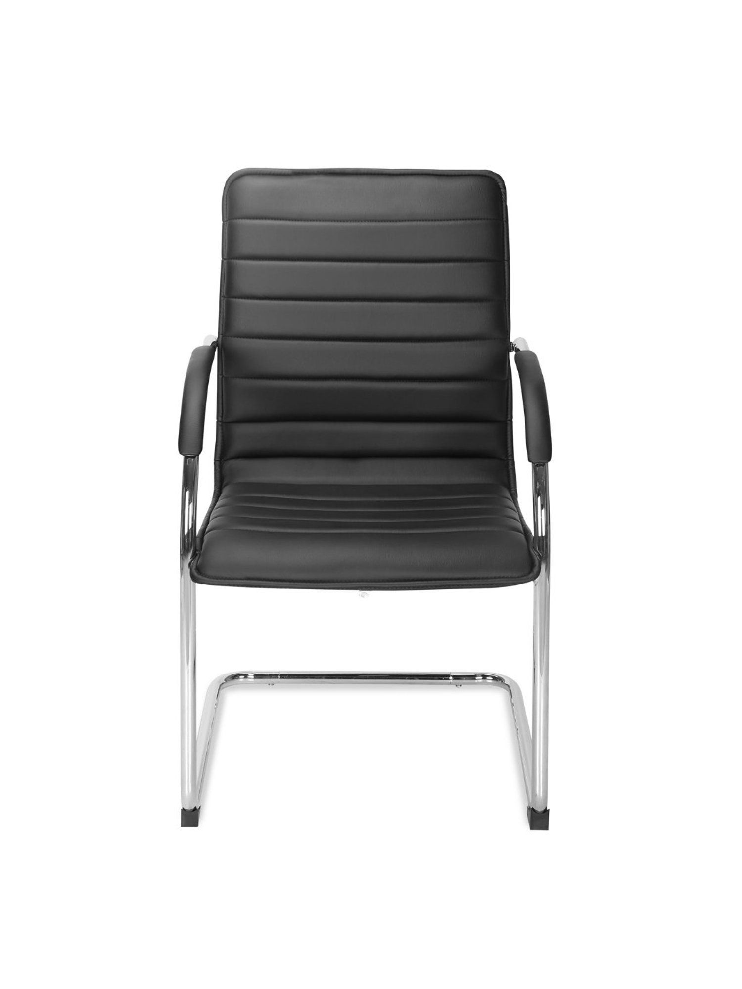 Nilkamal Runner Black Foam Visitor Chair with Armrest
