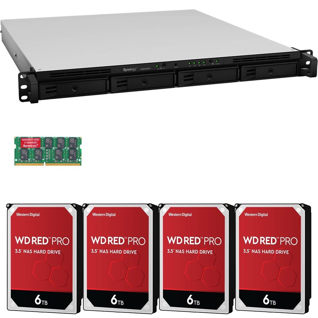 Synology RS820RP+ 4-Bay RackStation NAS with 48TB (4x12TB) of Western Digital RED PRO NAS Drives Fully Assembled Tested By CustomTechSales