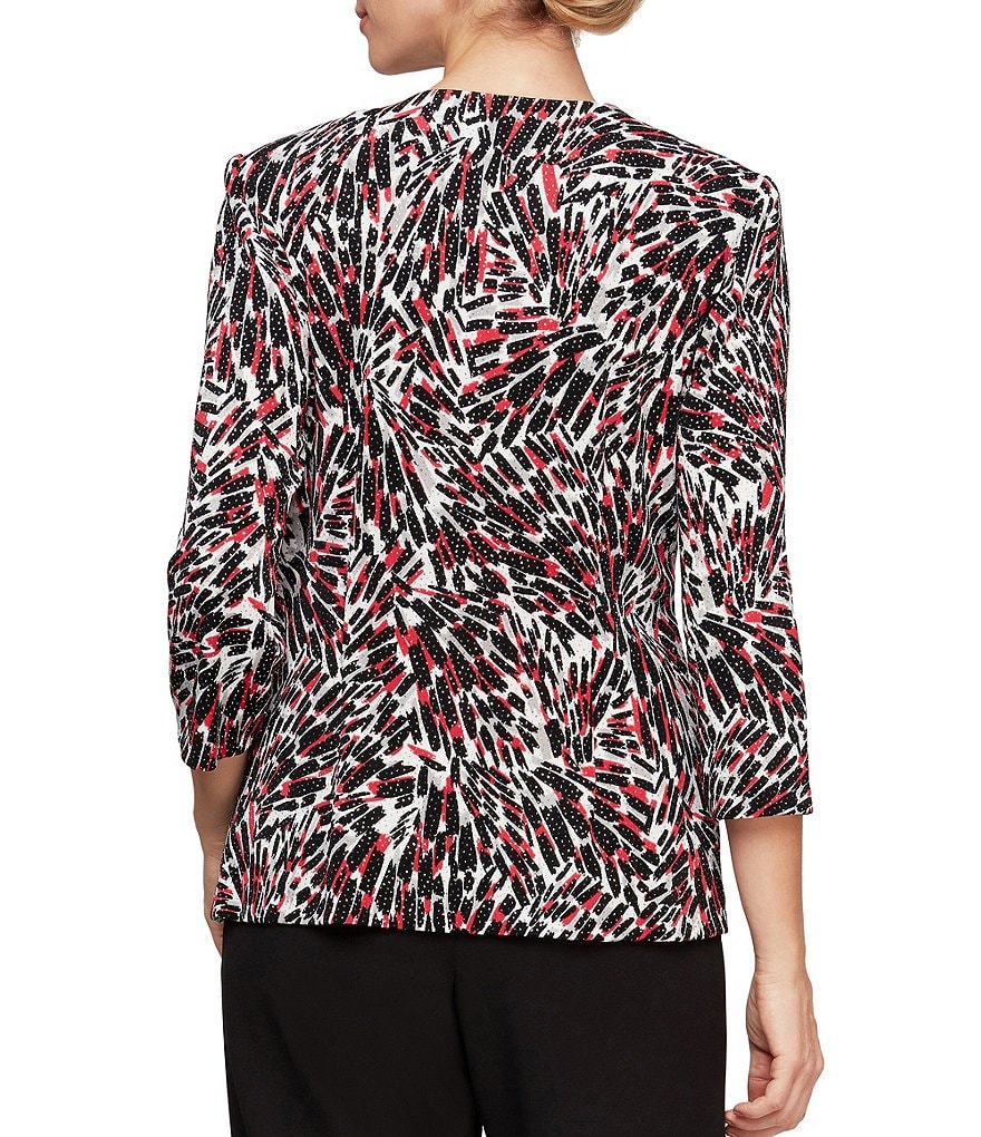 Jkara Petite Size V-Neck 3/4 Sleeve Beaded Bodice Gown