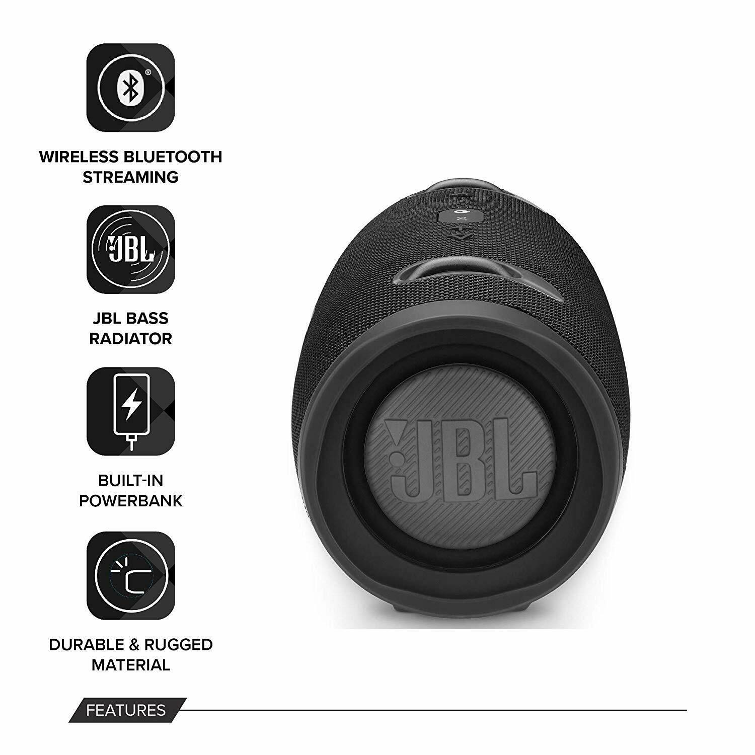 Xtreme 2 Portable Waterproof Wireless Bluetooth Speaker Black JBLXTREME2BLKAM