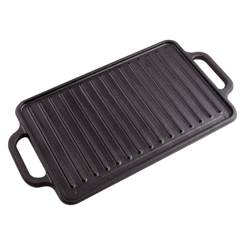 Victoria Rectangular Reversible Cast Iron Griddle Grill - 12.5" x 7.5"