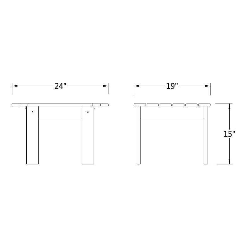 Sherwood Teak Adirondack Side Table - Light Brown - Cambridge Casual
