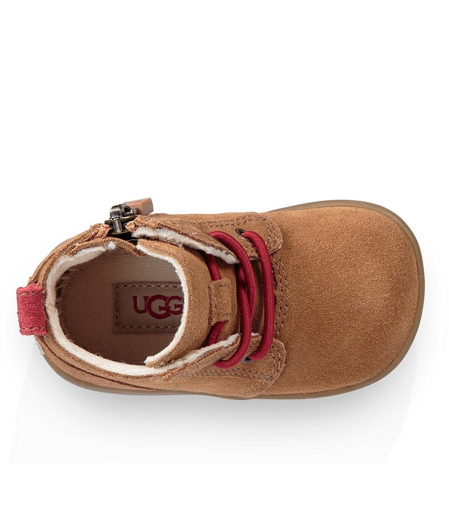 UGG&reg; Boys' Kristjan Suede Crib Shoe Booties (Infant)