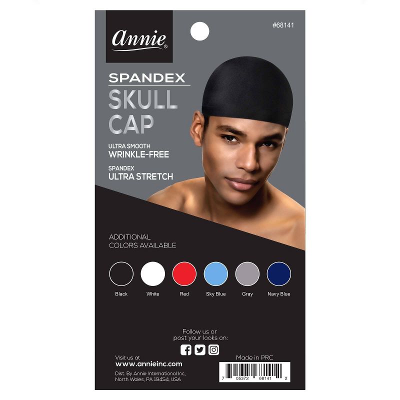 Annie Spandex Black Skull Cap