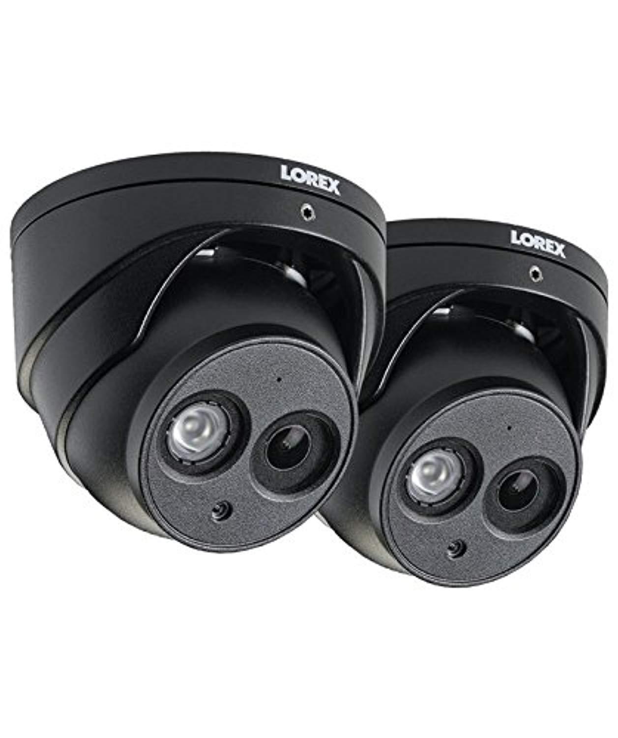 2pack of lorex 8mp 4k ip audio turret / dome camera lne8950a, 200ft ir night vision, color night vision, indoor/outdoor