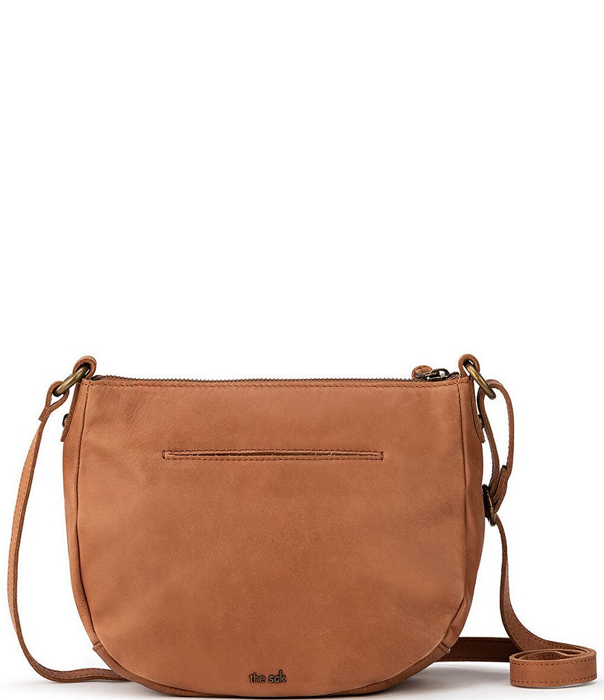 The Sak Gen Leather Antique Brass Hardware Shoulder Saddle Bag