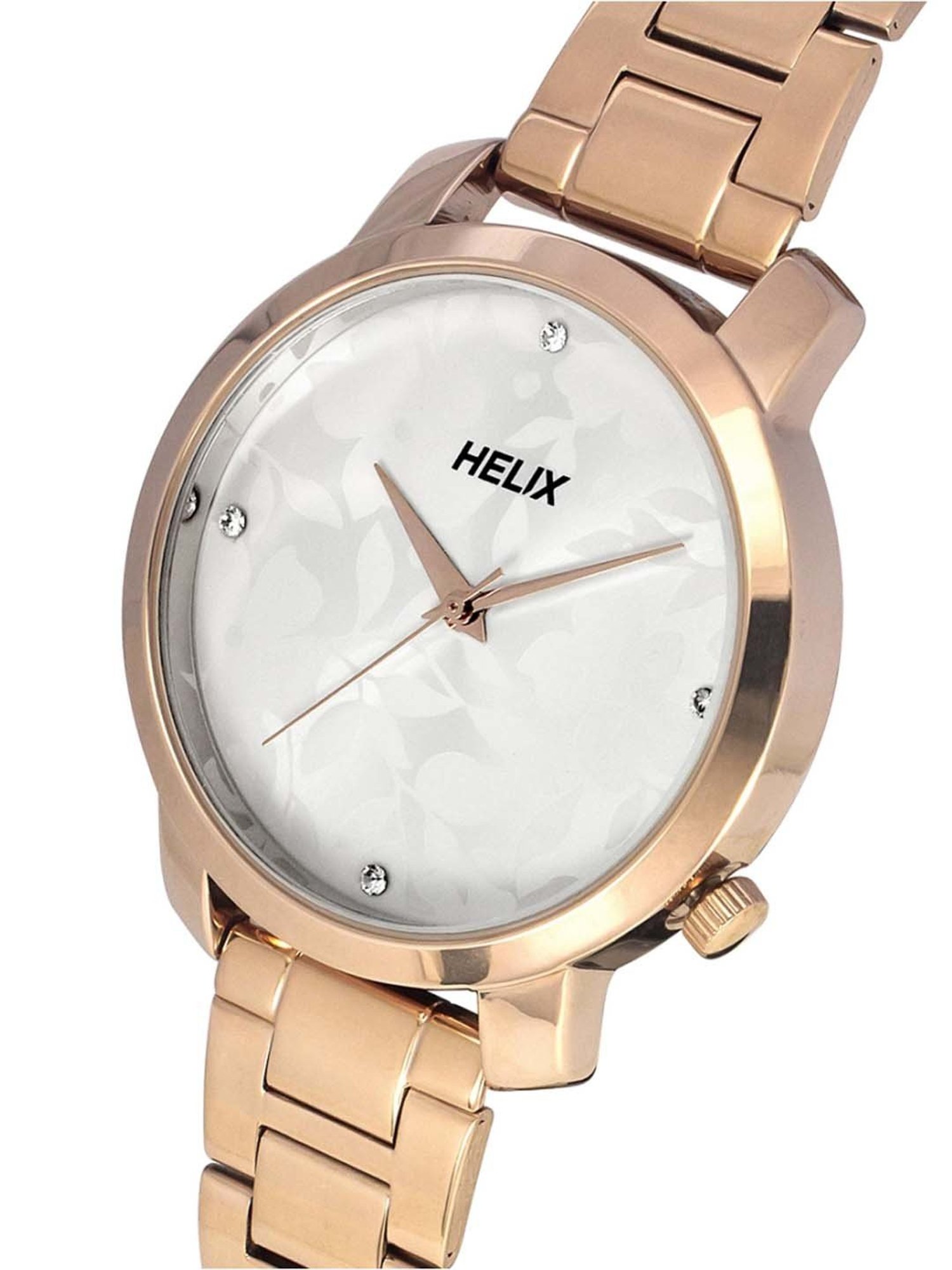 Helix By Timex Silver Round Dial Analog Stainless Steel Women Watch - TW032HL41
