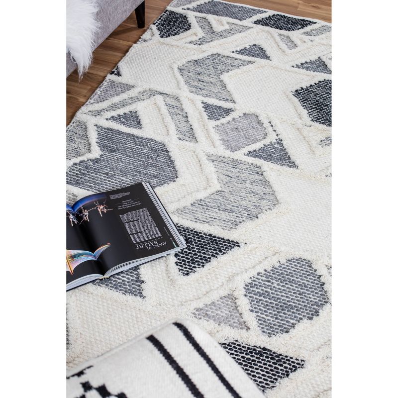 8'x10' Slings and Arrows Area Rug Ivor/Gray/Blue - Anji Mountain