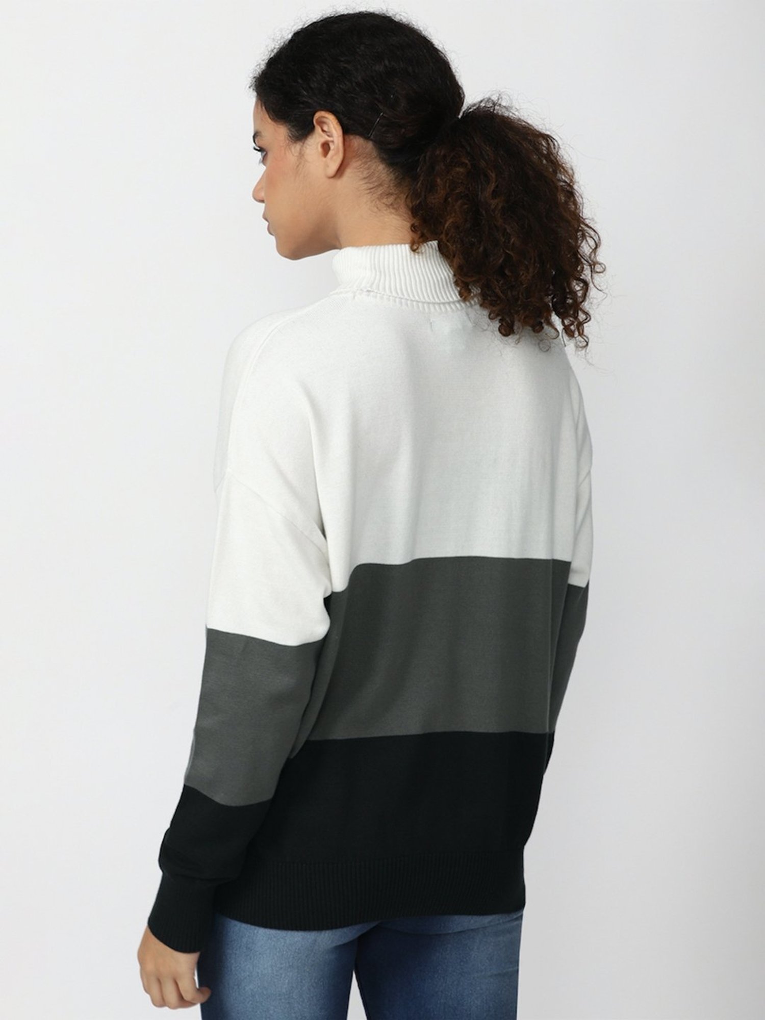 Forever 21 Multicolor Cotton Color-Block Sweater