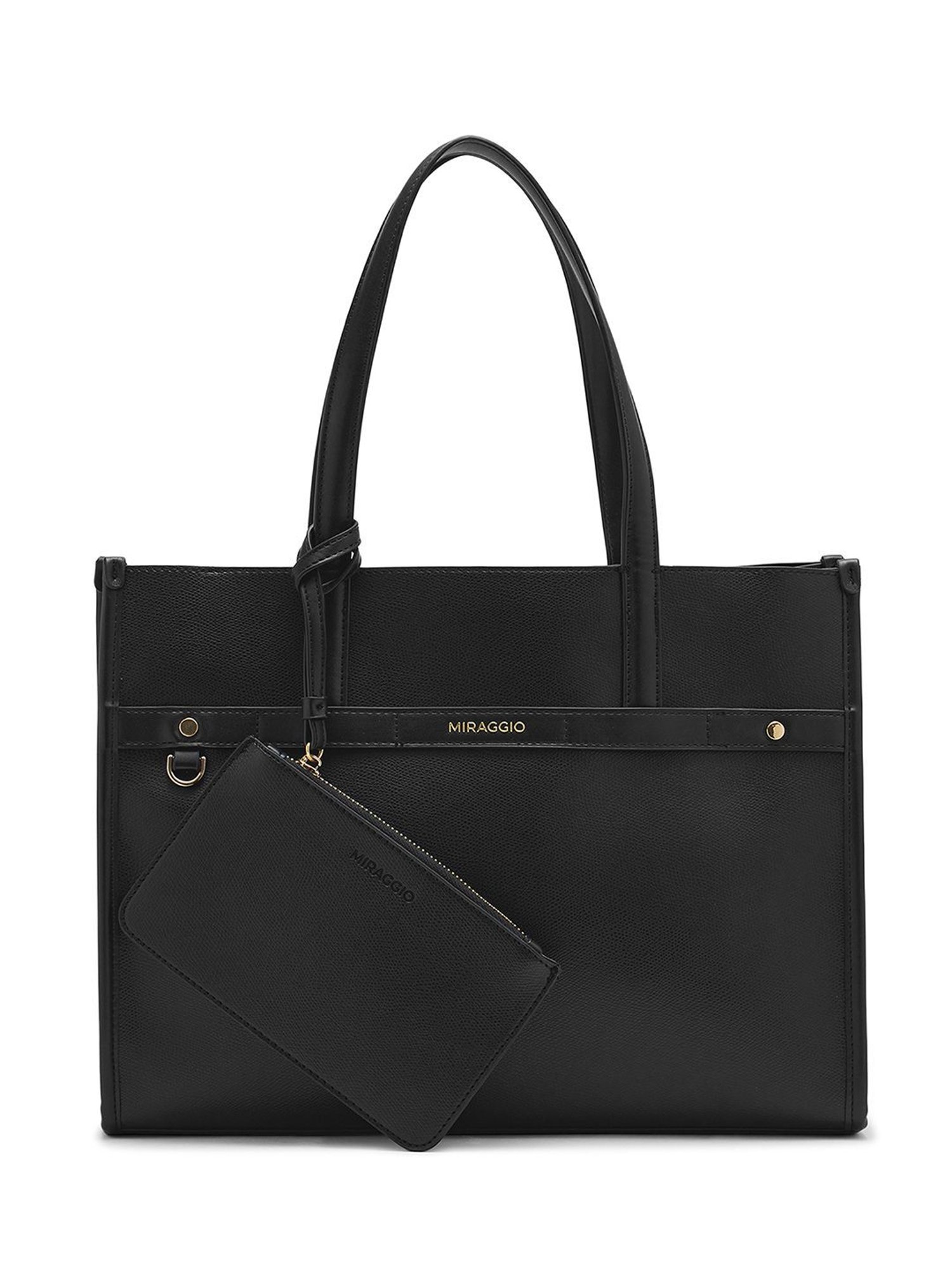 Miraggio Marcy Black Large Tote Bag
