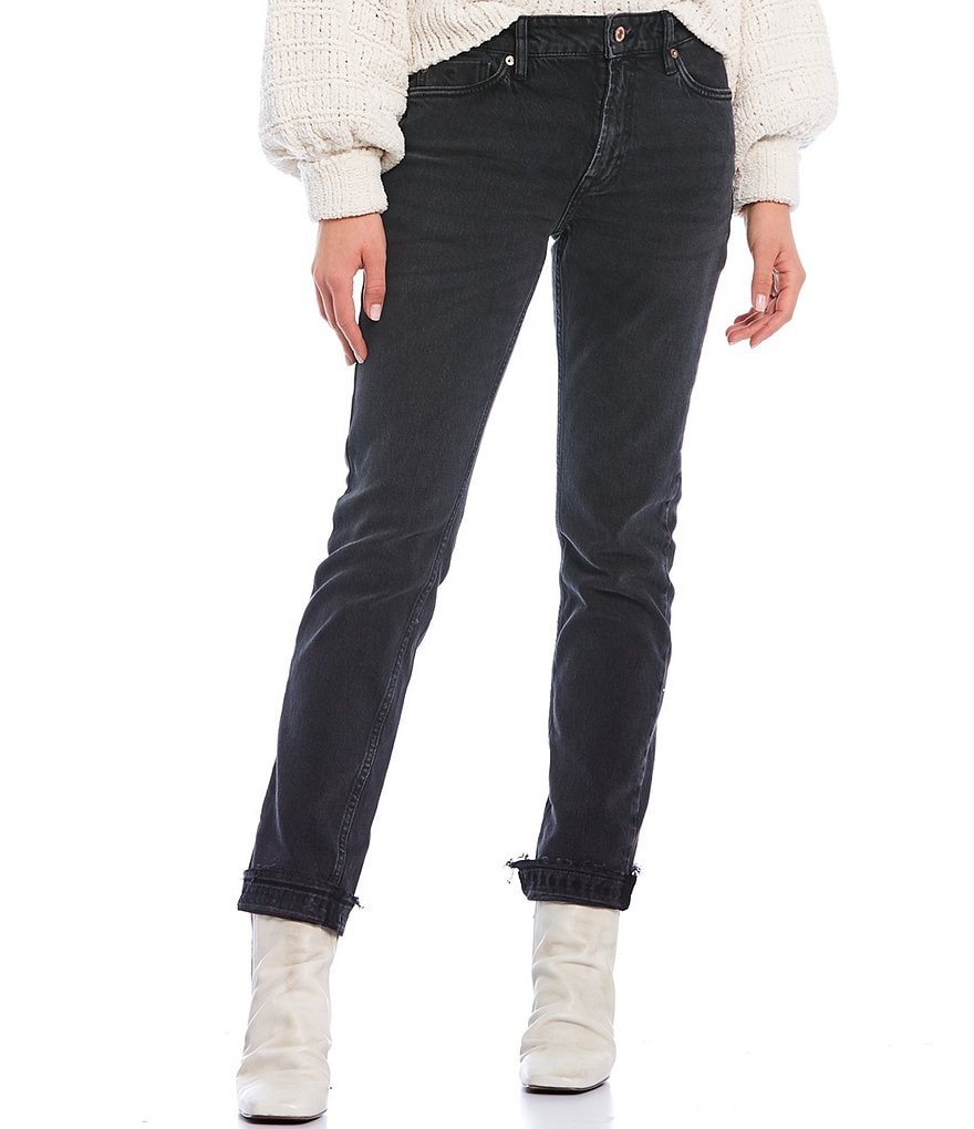 Free People Cuffed Slim Boyfriend Jeans