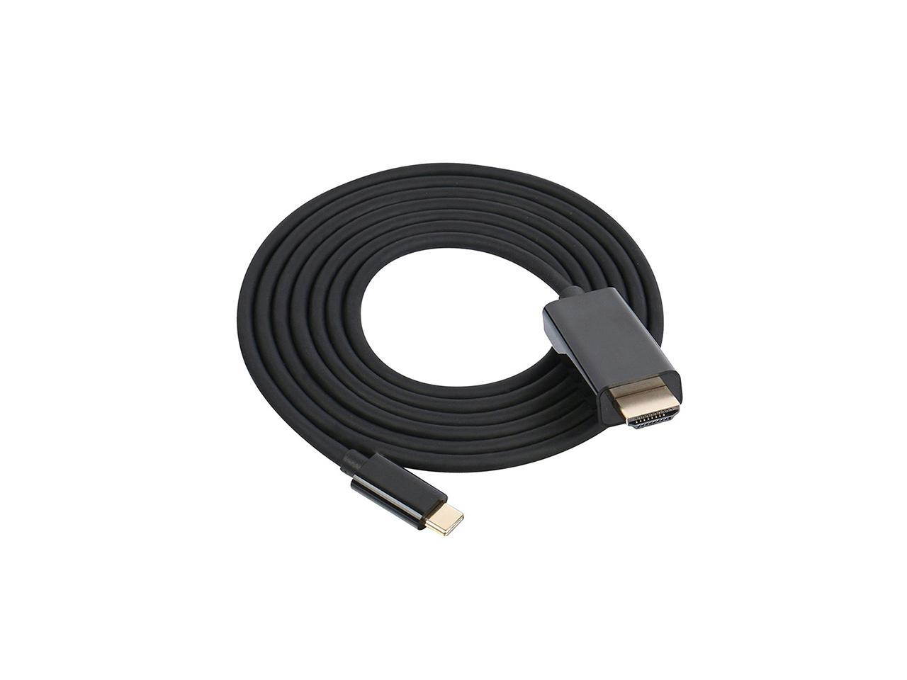 USB C to HDMI Cable(4K@60Hz), uni USB Type-C to HDMI Cable [Thunderbolt 3 Compatible] for MacBook Pro 2018/2017, MacBook Air/iPad Pro 2018, Surface Book 2, Samsung S10, and More - black - 6FT/1.8m