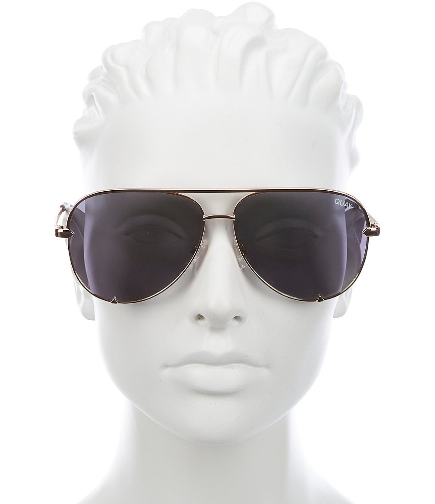 Quay Australia Polarized High Key Aviator Sunglasses