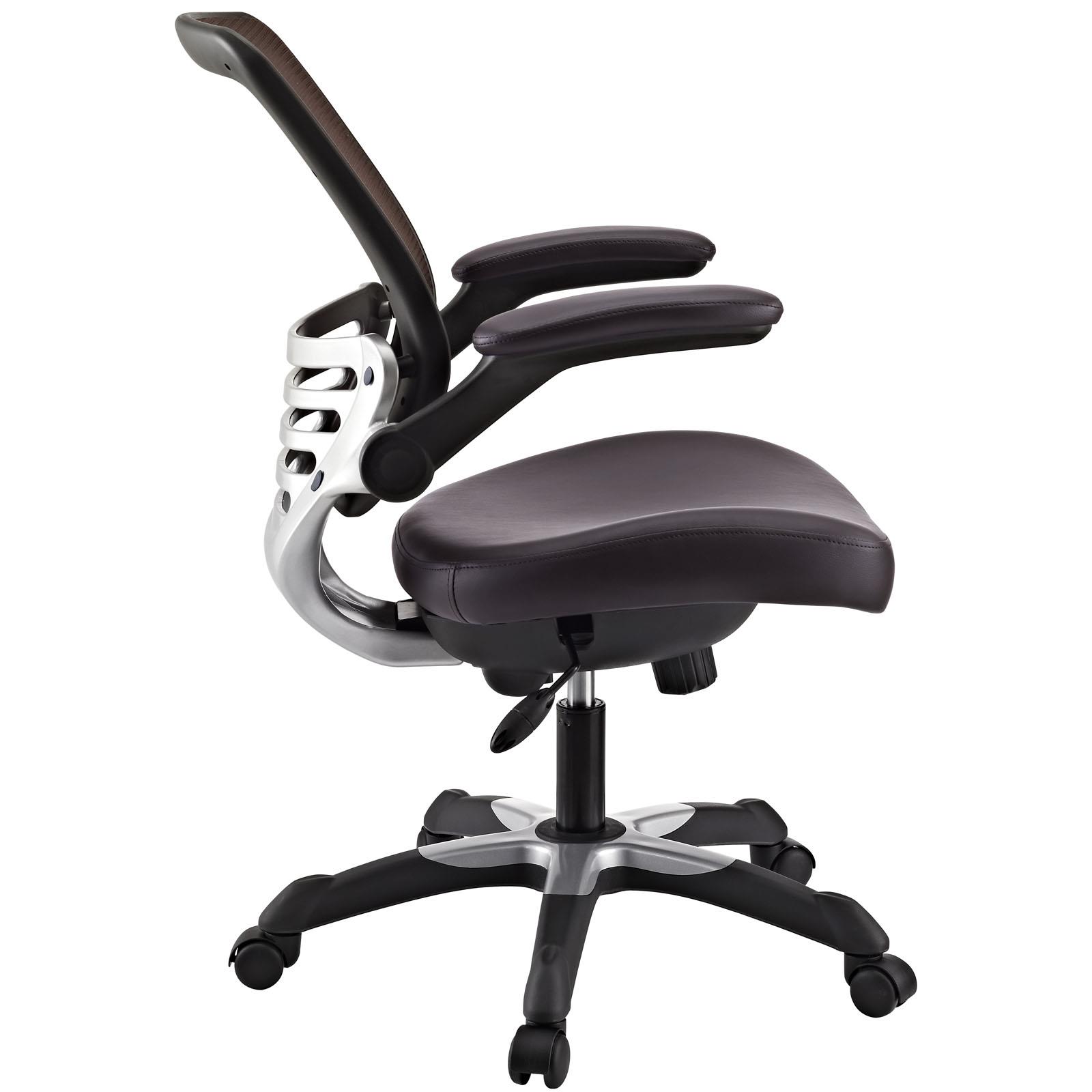 Edge Vinyl Office Chair in Brown