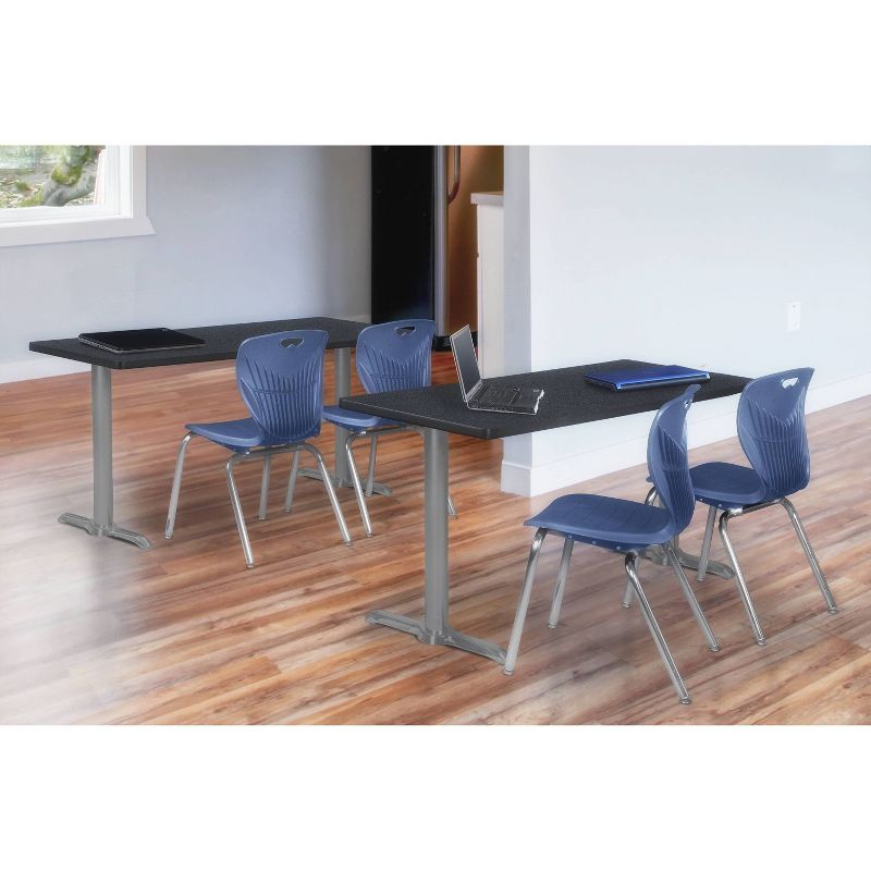 60" Via Training Dining Table Carbon/Gray - Regency