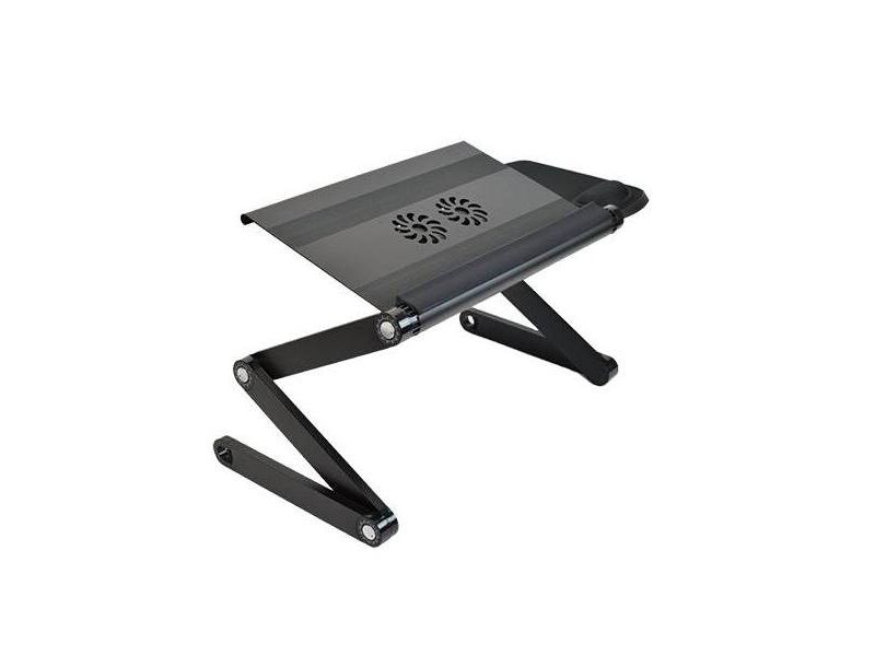 Workez Adjustable Laptop Cooling Stand & Lap Desk Black - Uncaged Ergonomics