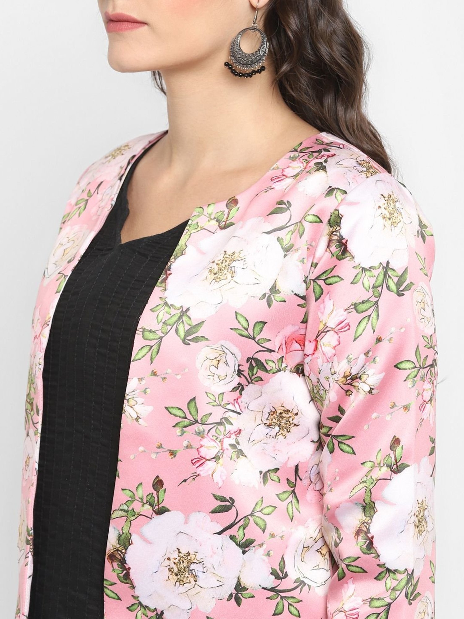 Hangup Pink Printed Shrug
