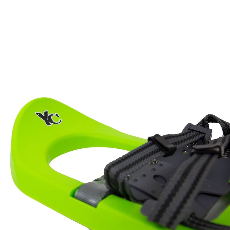 Yukon Charlie's Junior Scout 7 x 16 Durable Youth Hiking Molded Snowshoes, Green