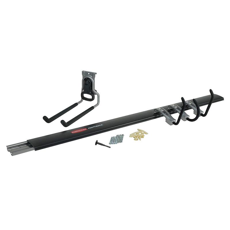 Rubbermaid FastTrack Garage Storage System 5 Piece All in One Rail and Hook Kit (2 Pack)