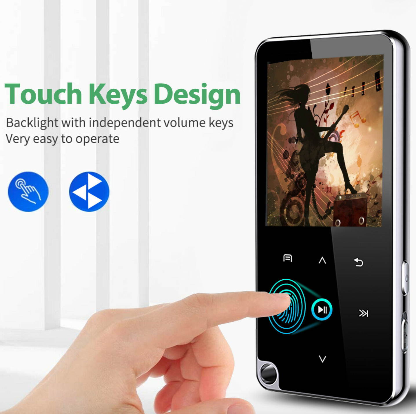 Bluetooth4.2 Touch Screen MP3 HIFI Lossless Sound Music Player FM Radio Recorder