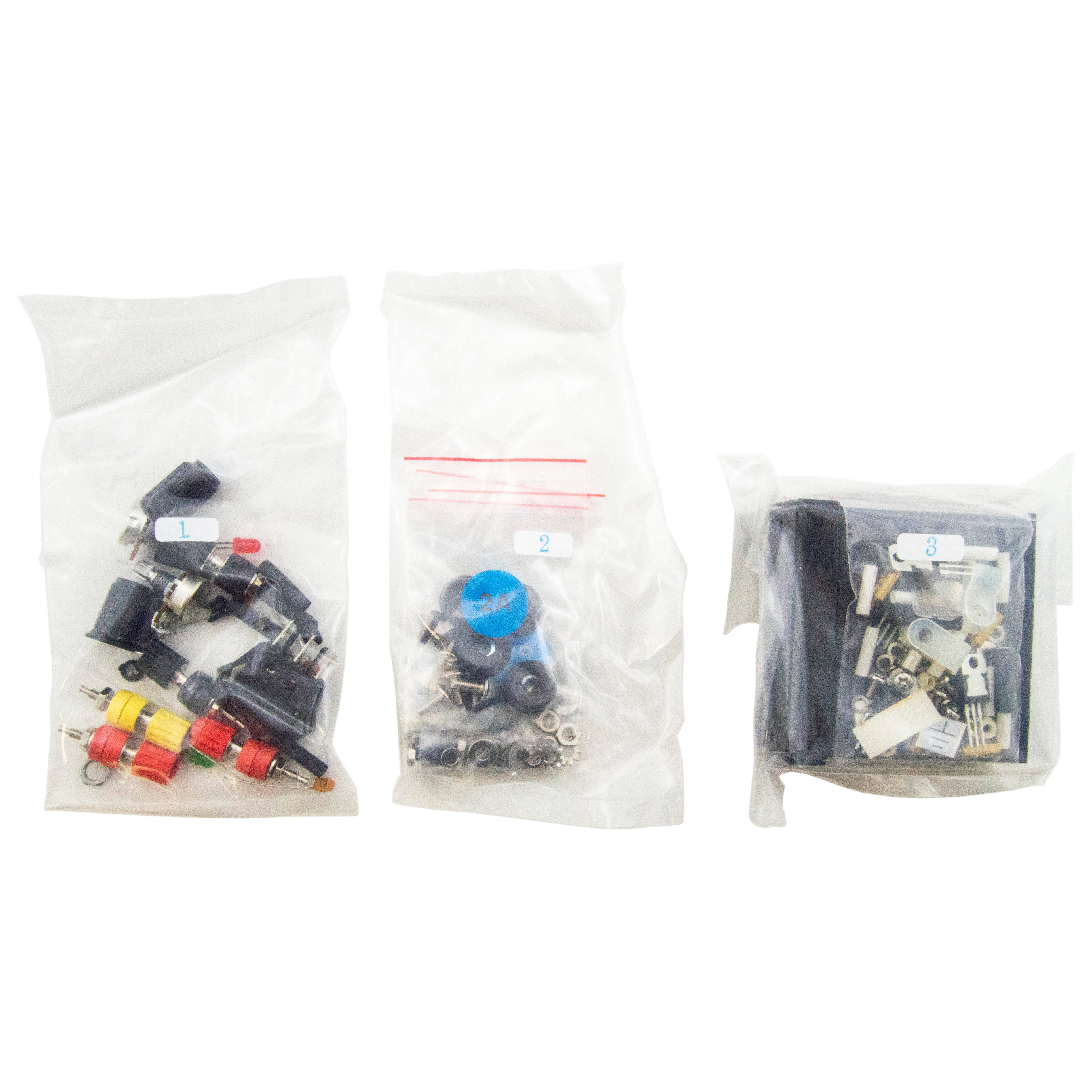 DC Power Supply Triple Output (One Fixed, Two Continuous) Kit with 30V AC Output (Assembly Required)