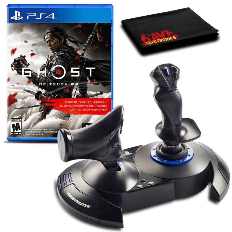 Thrustmaster TFlight Hotas 4 Flight Stick with Ghost of Tsushima Game For PS4