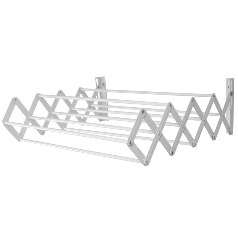 Sunbeam Wall-Mounted Steel Accordion Drying Rack, Grey