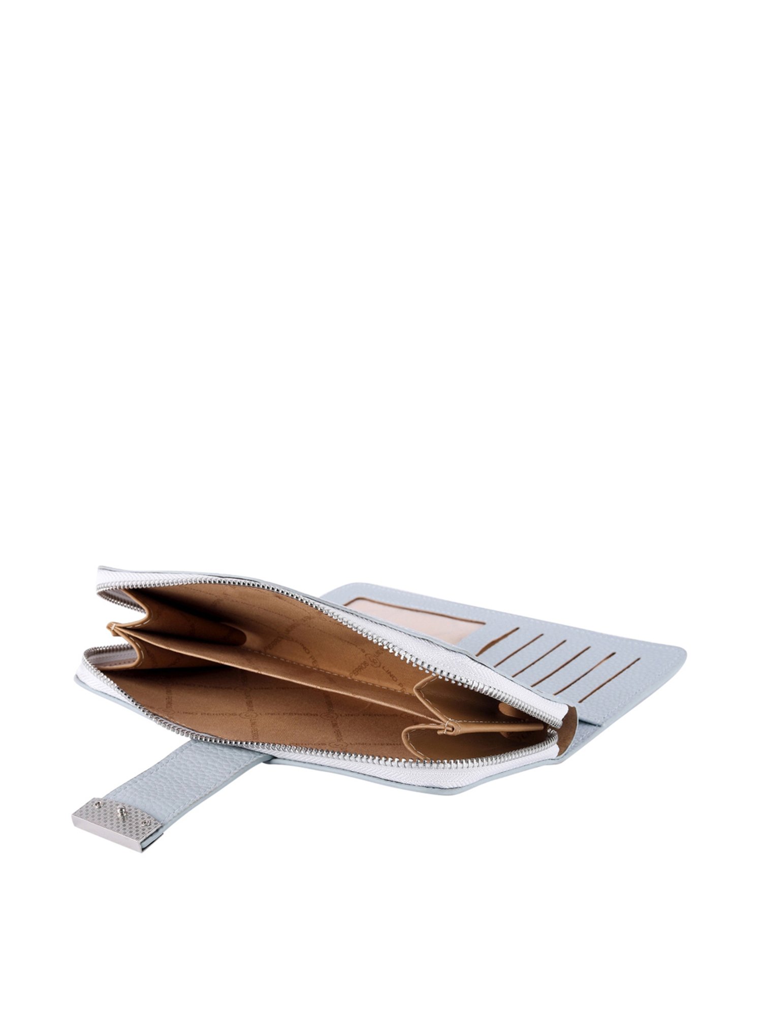 Lino Perros Blue Solid Bi-Fold Wallet for Women