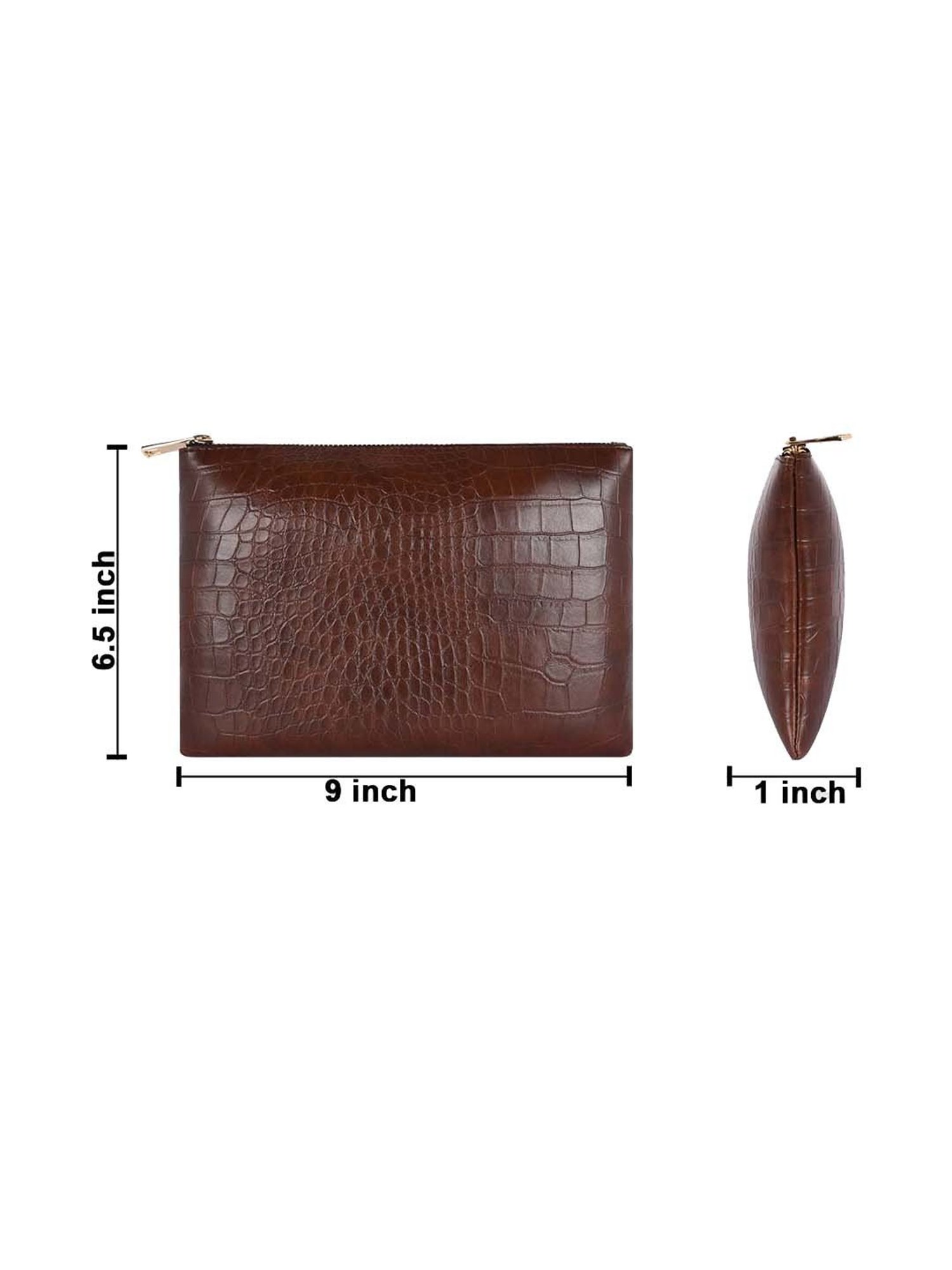 Bagsy Malone Brown Textured Pouch