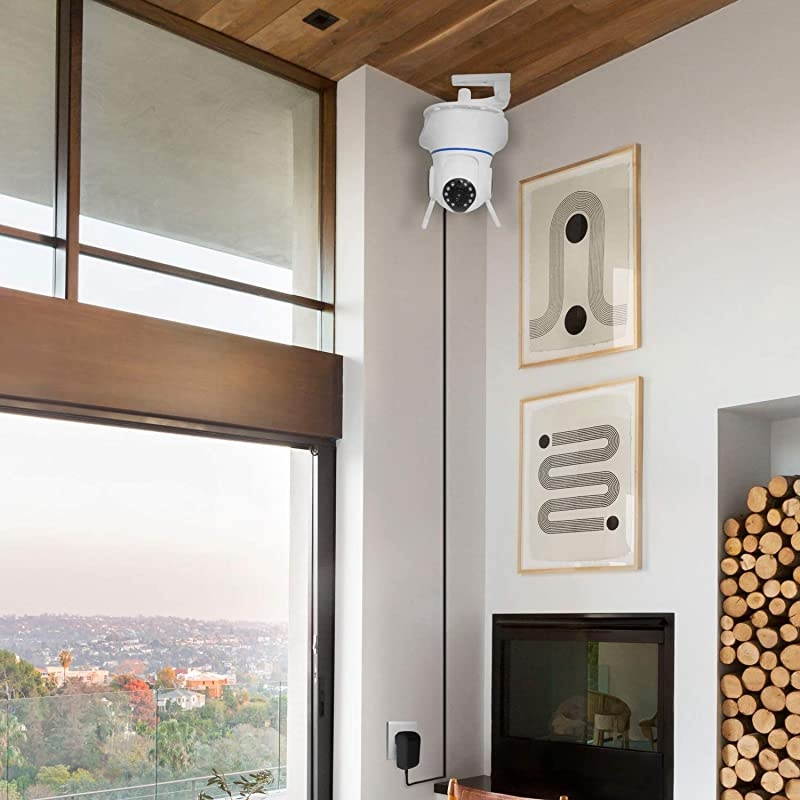 Pack DC Power Extension Cable 10ft 1mm x 55mm Compatible with 1V DC Adapter Cord for CCTV IP Camera LED Car Black