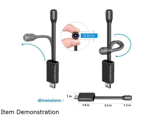 Smallest Spy Camera Wireless Hidden WiFi,Portable USB IP HD Nanny Camera with AI Human Motion Detection,Cloud Storage,Live Feed Streaming,Remote Viewing for Security on iOS,Android Phone APP U21