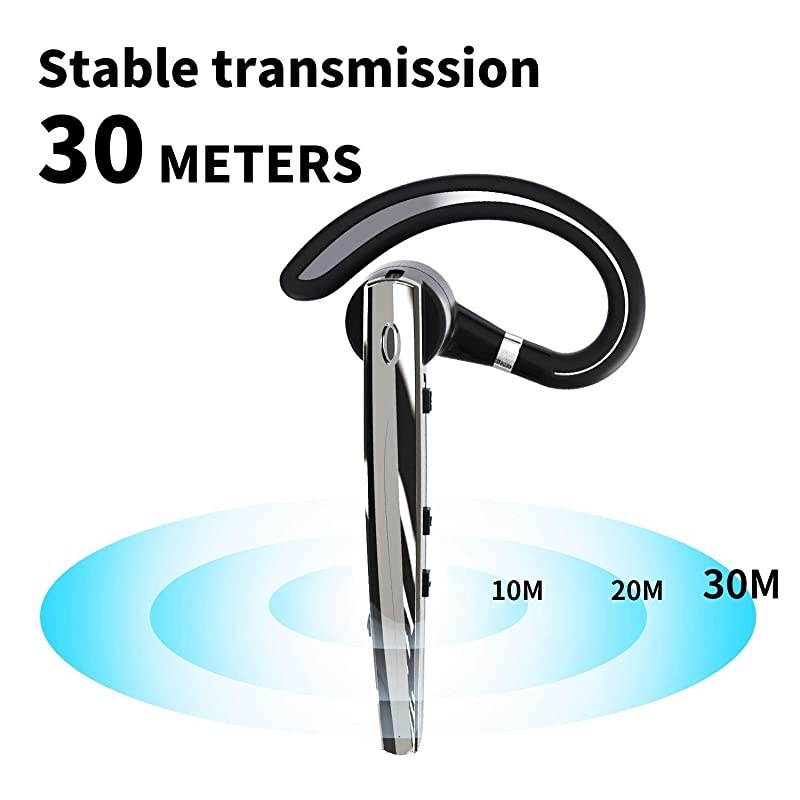 Bluetooth Headset  Bluetooth 50 in Ear Bluetooth Earpiece Wireless Headphones Promoting sound clear Earphones with Mic for BusinessWorkoutDriving Grey