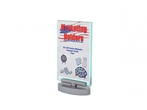 Marketing Holders Rotating Swivel Ad Frame Menu Picture Sign Holder Table Tent 5" W x 7" H Qty 1
